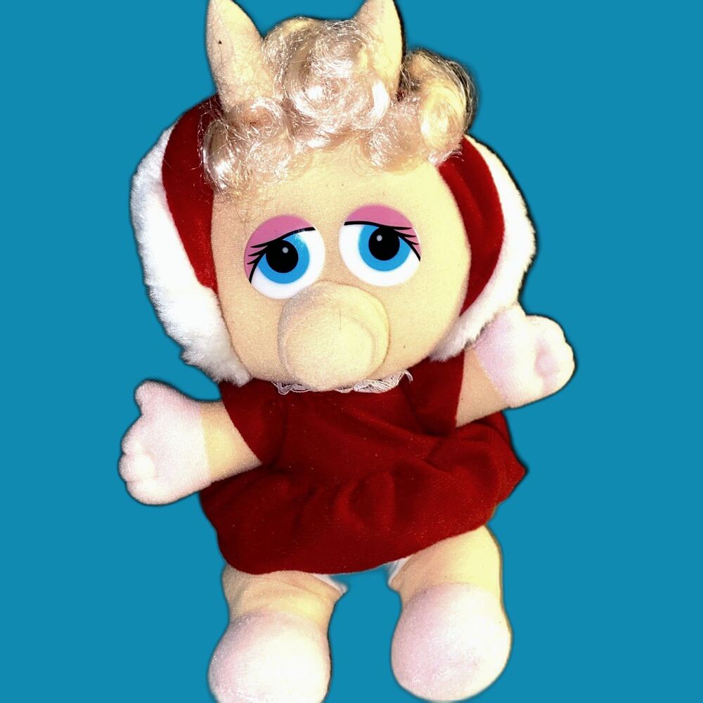 VINTAGE 1987 MUPPET BABY MISS PIGGY 10" PLUSH JIM HENSON